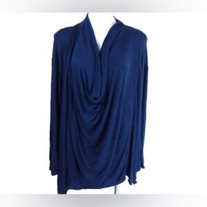Free People Romy Women’s Navy Blue XS Oversized Long Sleeve Lounge top
